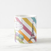 パリカラフルマカロンエッフェルタワーモノグラム コーヒーマグカップ (中央)