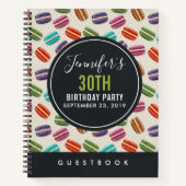 パリカラフルマカロンパターンゲストブック ノートブック (正面)