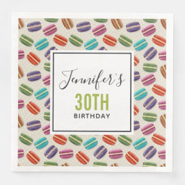 パリカラフルマカロンパターン誕生日