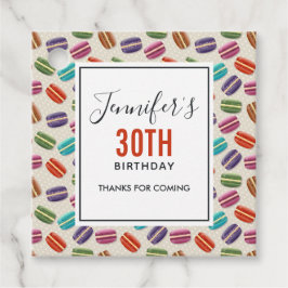 パリカラフルマカロンパターン誕生日 フェイバータグ