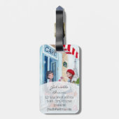 パリガーリースタイリッシュガールズでブルーティー ラゲッジタグ (裏面縦)