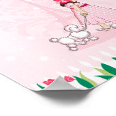 パリガール&プードルエッフェルタワーガールズポスター ポスター (角)