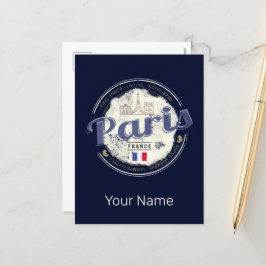 パリキャピタルフランスエッフェルタワーヴィンテージ土産 シーズンポストカード