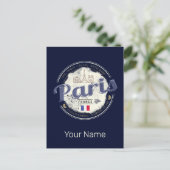 パリキャピタルフランスエッフェルタワーヴィンテージ土産 シーズンポストカード (スタンド正面)