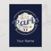 パリキャピタルフランスエッフェルタワーヴィンテージ土産 シーズンポストカード (正面)