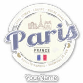 パリキャピタルフランスエッフェルタワーヴィンテージ土産 シール (正面)