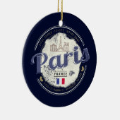パリキャピタルフランスエッフェルタワーヴィンテージ土産 セラミックオーナメント (右)