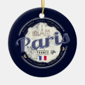 パリキャピタルフランスエッフェルタワーヴィンテージ土産 セラミックオーナメント (正面)