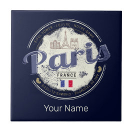 パリキャピタルフランスエッフェルタワーヴィンテージ土産 タイル