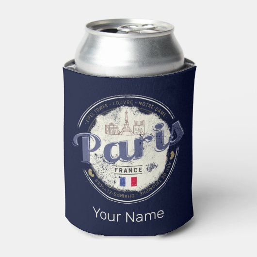 パリキャピタルフランスエッフェルタワーヴィンテージ土産 缶クーラー (缶正面)