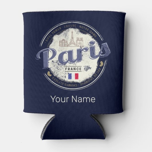 パリキャピタルフランスエッフェルタワーヴィンテージ土産 缶クーラー (正面)