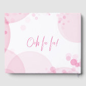 パリキンセアニェラエッフェルタワーピンクホワイト誕生日 ゲストブック (裏面)