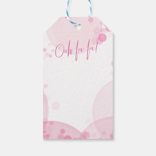 パリキンセアニェラピンクエッフェルタワーありがとう ギフトタグ (裏面)