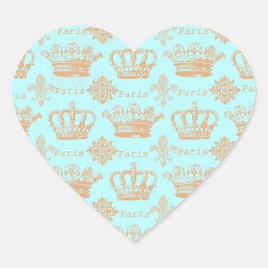 パリクラウンステッカー ハートシール (正面)