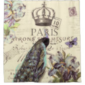 パリクラウンピーコック シャワーカーテン (正面)