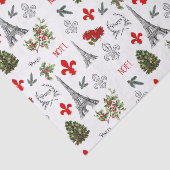 パリクリスマスエッフェルタワーホワイトティッシュペーパー 薄葉紙 (詳細)