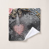 パリグラマーきらきら光るスパークルフランスガーリートレンディー バスタオルセット (ウォッシュタオル)