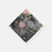 パリグラマーきらきら光るスパークルフランススウィート16パーティー スタンダードカクテルナプキン (角)