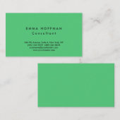 パリグリーンスタイリッシュプレーンシンプルクラシカル 名刺 (正面/裏面)