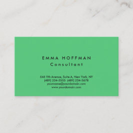 パリグリーンスタイリッシュプレーンシンプルクラシカル 名刺