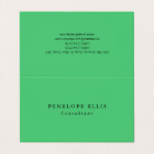 パリグリーンユニークオリジナルクラシカルプロフェッショナル 名刺 (外部フラット)