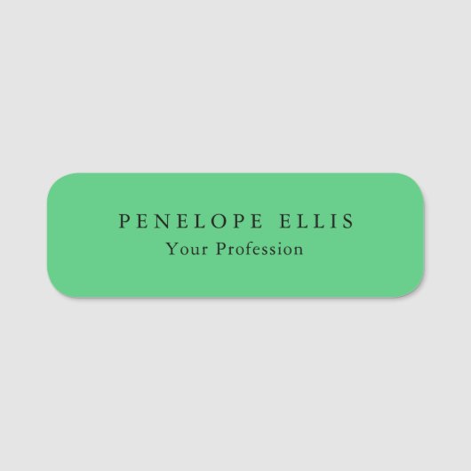 パリグリーンユニークオリジナルクラシカルプロフェッショナル 名札 (正面)