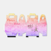 パリゲーブルボックスピンクパーソナライズされたパーチメント フェイバーボックス (折り畳みなし)