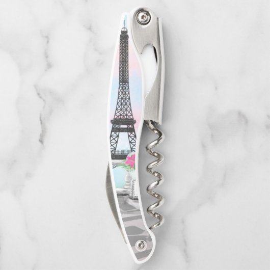 パリコルクスクリューでピンク色のバルーンを持つ女性 ソムリエナイフ (裏面)