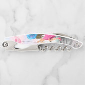 パリコルクスクリューでピンク色のバルーンを持つ女性 ソムリエナイフ (正面)