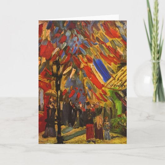 パリゴッホのファインアートの7月14日のお祝い カード (正面)