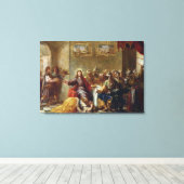 パリサイのシモンの家のキリスト， 1660 キャンバスプリント (インサイチュ (ウッドフロア))