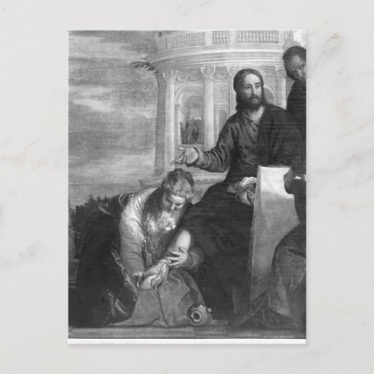 パリサイ人シモンの家での食事 ポストカード (正面)