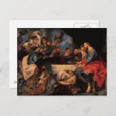 パリサイ人シモンの家で饗宴， c.1620 ポストカード (正面/裏面)