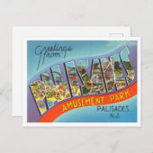 パリサデス遊園地パレサデスからの挨拶 ポストカード (正面/裏面)