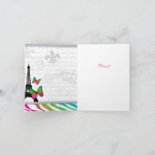 パリサンキューカードエッフェルタワーバターフィルズゼブラ サンキューカード (内部)