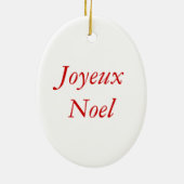 パリサンタおよび雪だるまのクリスマスのオーナメント セラミックオーナメント (裏面)