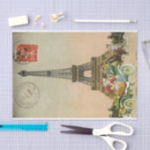 パリサンタと雪だるまクリスマスティッシュペーパー 薄葉紙 (クラフト)