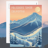 パリサーズタホカリフォルニアスキーバケーションポストカード ポストカード