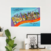 パリザードニュージャージーNJヴィンテージ旅行はがき –  ポスター (ホームオフィス)