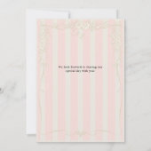 パリシック華美ピンクストライプ結婚式招待状 招待状 (裏面)