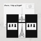 パリシティオブライトエッフェルタワーフランスのはがき ポストカード (正面/裏面)