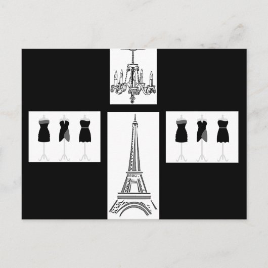 パリシティオブライトエッフェルタワーフランスのはがき ポストカード (正面)