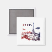 パリシティスカイラインEifelタワートラベルフランス マグネット (正面/裏面)