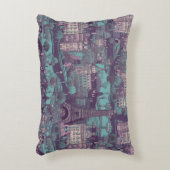 パリシティスケープinアクアヴィンテージデザイン アクセントクッション (正面(垂直))