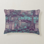 パリシティスケープinアクアヴィンテージデザイン アクセントクッション (裏面)