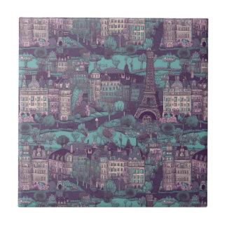 パリシティスケープinアクアヴィンテージデザイン タイル