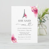 パリシャイはウィエッフェルタワーブライダルシャワーと述べた 招待状 (スタンド正面)