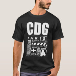 パリシャルルドゴール空港CDG Tシャツ