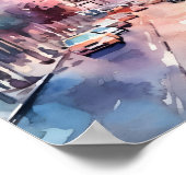 パリシャンエリゼウォーターカラーウォールアートプリント ポスター (角)