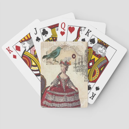 パリシャンデリアフランスのクイーンマリー・アントワネット トランプ (裏面)